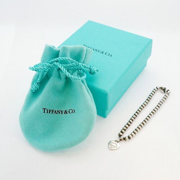 Tiffany & Co Bracelet Return To Heart Ball Chain Silver 925 Women's - Picture 9 of 9